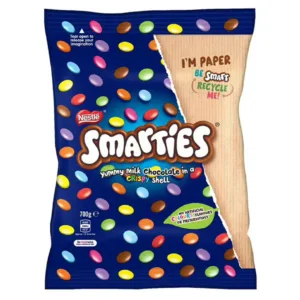 Nestle 700g Smarties Milk Chocolate Crispy Crunchy Shell Candy Sweet Snack Bag